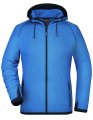 Dames Hoodie Fleece Vest James&Nicholson JN570 Aqua-Navy